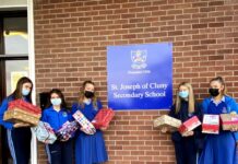 Shoe Boxes on their way From St. Joseph of Cluny Secondary School