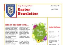 Holy Rosary School Wicklow’s Easter newsletter