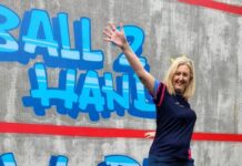 Deputy Principal in Muckross College Caitriona McLoughlin plays in Gaelic4Mothers&Others Blitz